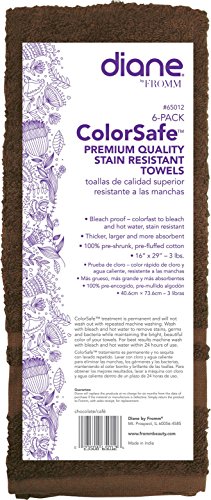 Diane Fromm Colorsafe Towel, Chocolate, 6 Count (65012)