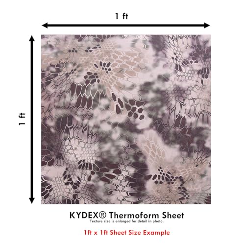 Image of KYDEX Thermoform Sheet - (P1 Texture) - (Infused Print) - (12in x 12in) - (Kryptek - Highlander) - (1 Sheet) - (for Holster Making & Hobby) - (USA Made)
