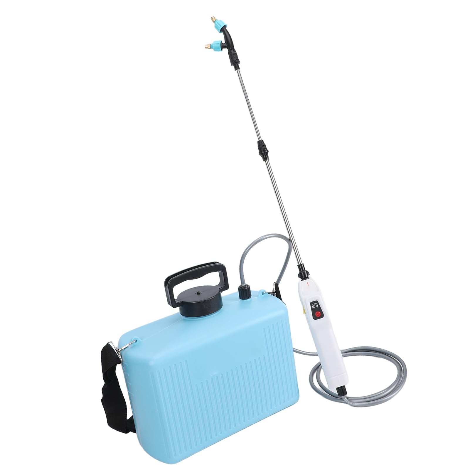 Spruzzatore Elettrico Ricaricabile 10L, Pompa a Batteria per | Rechargeable Garden Sprayer, 3 Nozzles, Telescopic Wand, Shoulder Strap, for Lawn, Yard, Plants