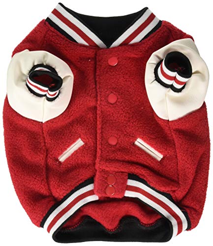 Sporty K9 Design No.2 Ohio State Varsity Dog Jacket, X-Small
