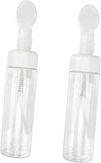 2 botellas de espuma transparentes con cepill...