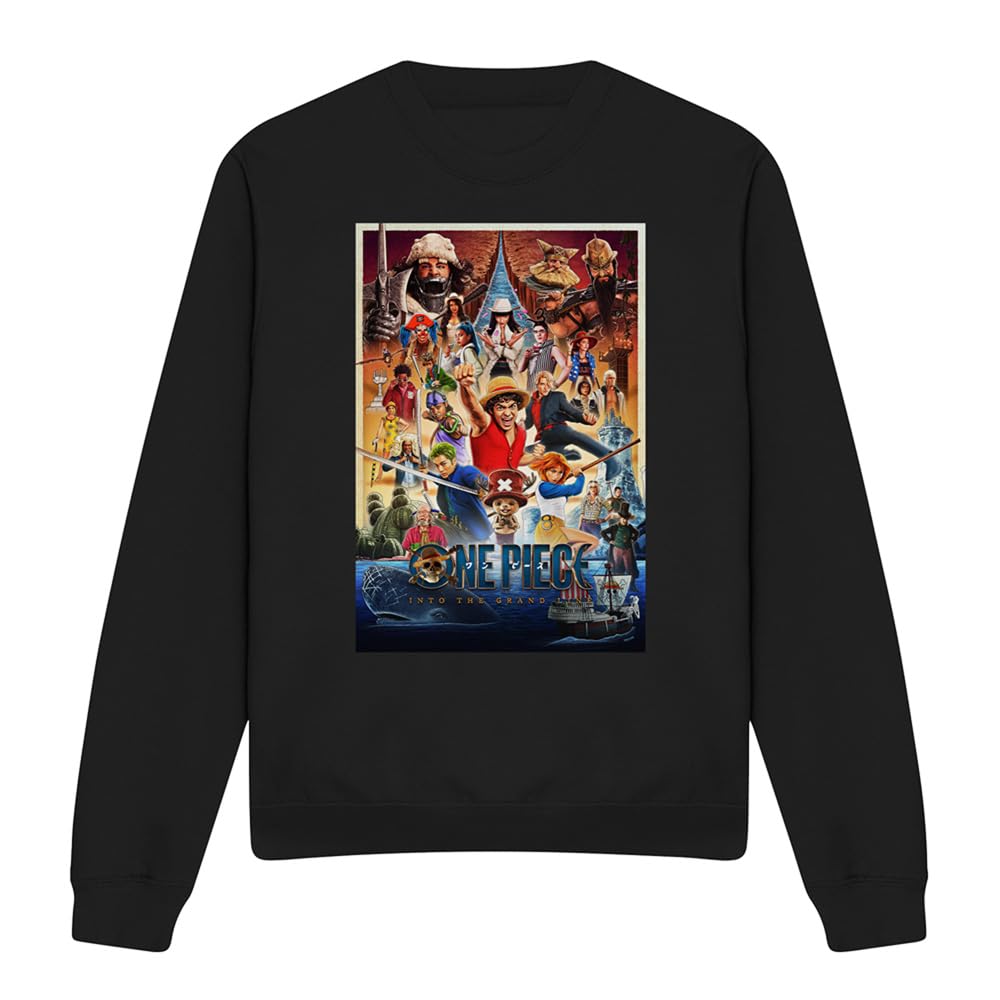 One Piece Season 2 Poster Unisex Sweatshirt, Black, Small