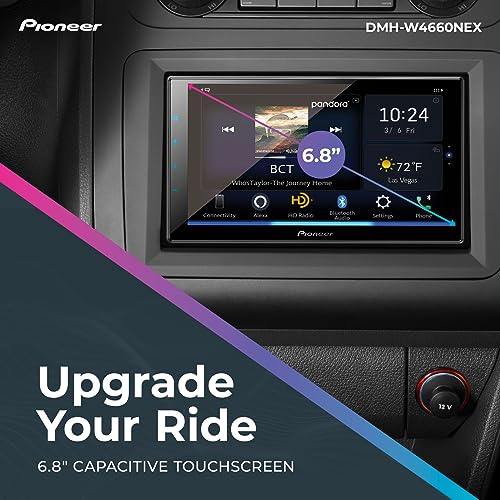 Image of Pioneer DMH-W4660NEX 6.8 inch Capacitive Touchscreen, Double Din - Wireless & Wired Apple CarPlay & Android Auto, Amazon Alexa Built-in, Bluetooth, HD Radio, Backup Camera, FLAC, Hi-Volt RCA