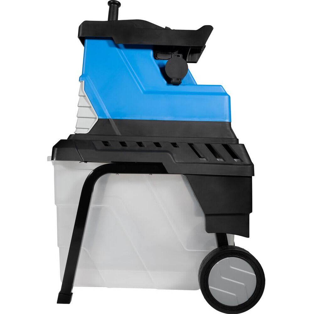 Güde 94375 GH 2800 Super Silent Gartenhäcksler (2800W, Induktionsmotor, 55L Fangbox, 45mm max. Astdicke, Leise), Blau
