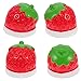 GARNECK 4Pcs Strawberry Cake Figurina Torta Artificiale per La Cucina Cucina Ristoranti Decorazione Puntelli Fotografici O Gag Regali ( Rosso )