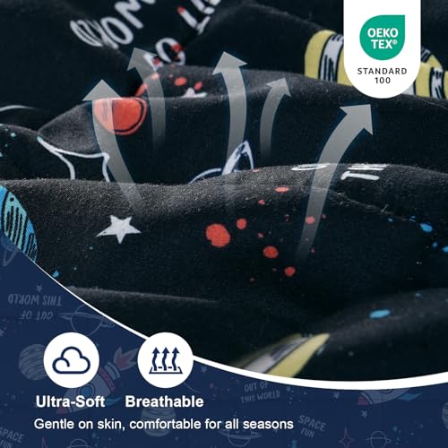 Kivik Soft Weighted Lap Blanket 2 lbs, Small Weighted Lap Pad, Breathable Heavy Throw Blankets for School Calming & Bed Sleeping, Machine Washable, 20 x 30 Inches, Universe Printing, Black