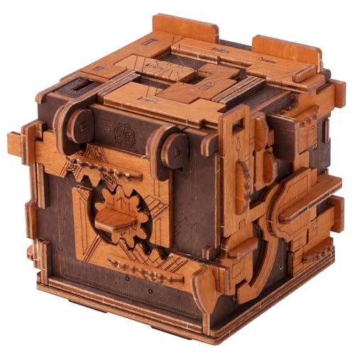 WOODEN.CITY Escape Room - Caja de rompecabezas de madera 3D para adultos y adolescentes, caja de rompecabezas de acertijo secreto con mecanismo de caja de pista, kit de caja de rompecabezas de madera