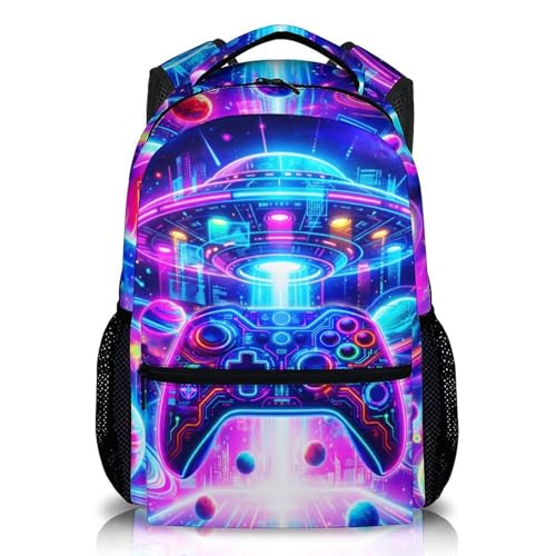 PAKKITOP Boys Gaming Backpack Kids Backpacks for Back to School - Cool Large Capacity Gamer Bookbag for School Camping Travel