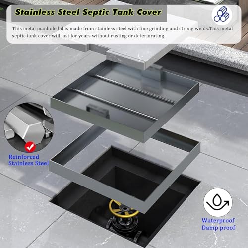 Tapa de tanque séptico impermeable que evita olores en pavimentos recle 4