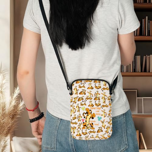 WZMPA Funny Tiger Crossbody Bag Tigers Inspired Gift Some Days Look Better Upside Adjustable Strap Bag Tiger Merchandise3
