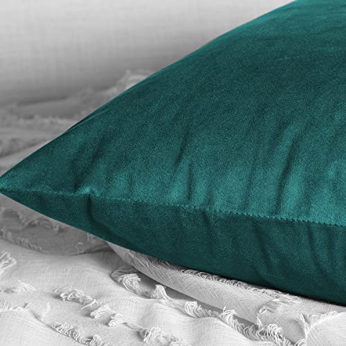 Image of HPD Half Price Drapes Cushion Cover 18 x 18 Heritage Plush Velvet - VPYC-179921-CC18PR - Pair, Deep Sea Teal