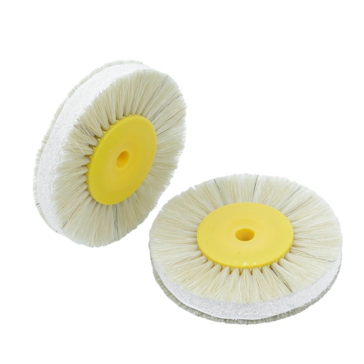 2 cepillos de pulido giratorios de plástico bIanc0 rígido con pestillo, materiales de laboratorio, diámetro 80 mm
