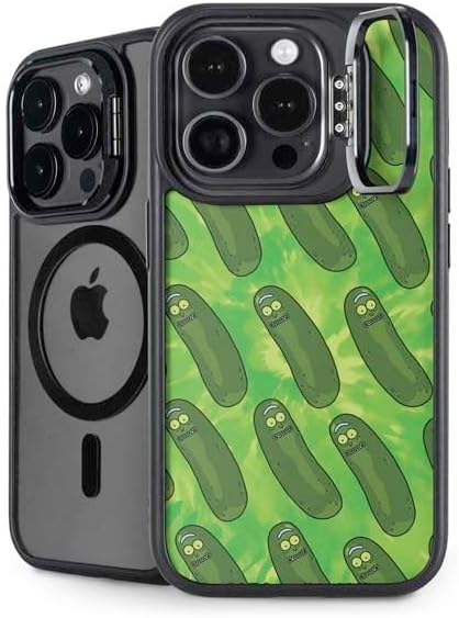 Skinit Kickstand Phone Case Compatible with iPhone 16 Pro Max - Officially Licensed Adult Swim Rick and Morty Portal Pattern Design