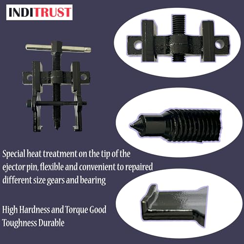 Image of Inditrust 2 Jaw Carbon Steel Forged Bearing Gear Puller Remover Twin Legs Gear Removal Hand Tool Gear Puller Suitable for Inside & Outside (2inch (35 x 45 mm))