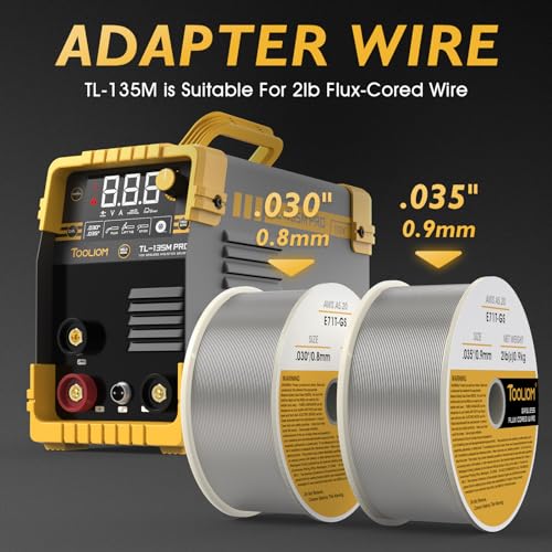Tooliom TL-135M 135A Mig Welder Flux Core 110V Mig Welder Gasless Flux Mig/Lift Tig/Stick 3 In 1 Welding Machine Igbt Dc Inverter thumb #3
