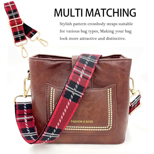 Image of Dsigo Purse Strap, 1.5 inch Wide Gold Alloy Buckle Floral Printing Crossbody Shoulder Strap for Bag Handbag Crossbody Bags