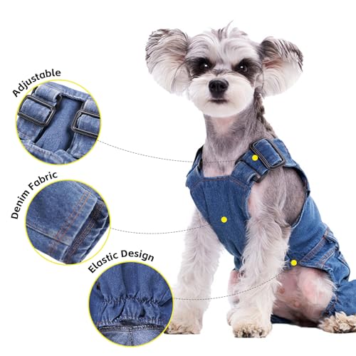 Pantalones Jeans para Perros Pequeños y Medianos miniatura 2