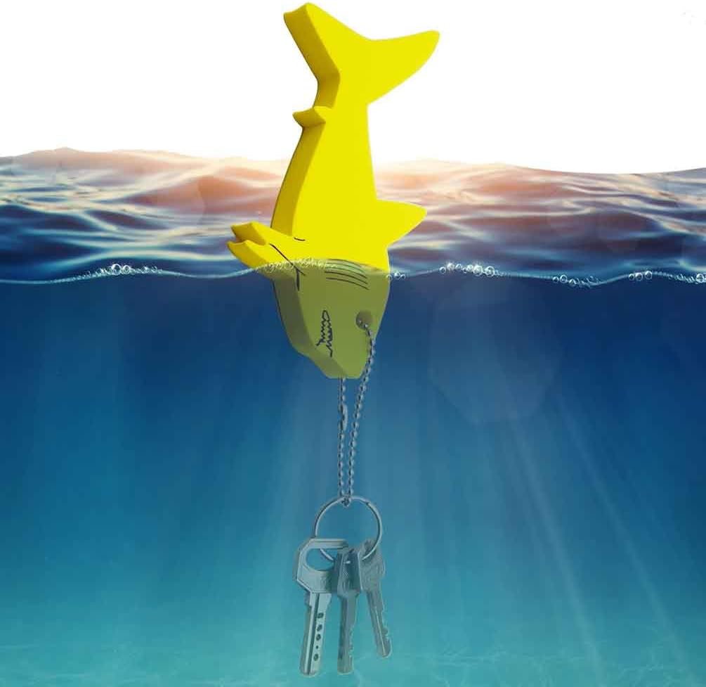 Liangery Floating Keychain for Boat Keys Marine Fishing Float Key Chain in Shark Style Floating Key Ring with Great Buoyance image 2