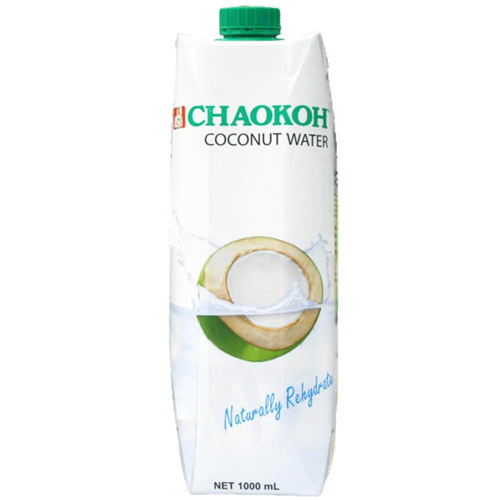 Chaokoh Kokosnusswasser, 100% natürliches Kokoswasser aus Thailand, 1 Liter Packung