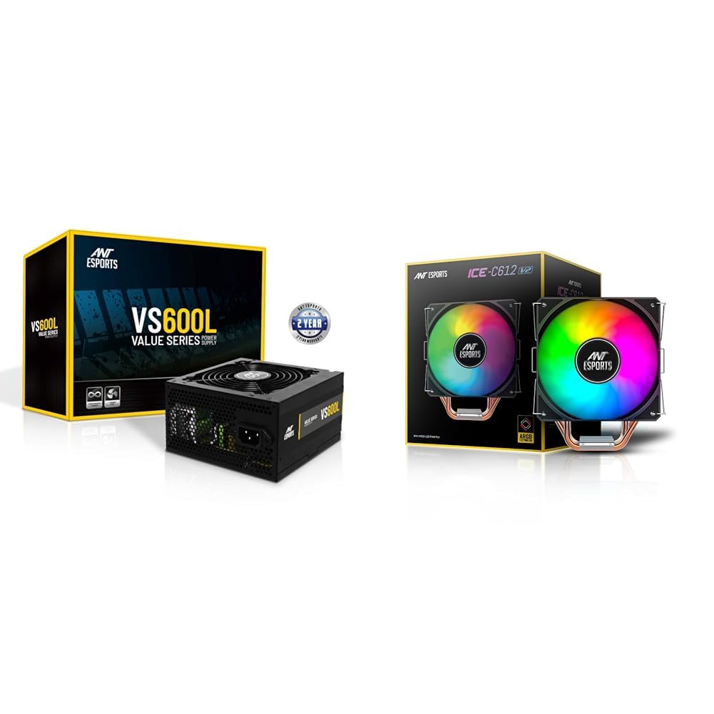 Ant Esports VS600L Non-Modular High Efficiency Gaming Power Supply/PSU with 1 x PCIe and 120mm Silen (B0BQG8ZBXP) Amazon Price History, Amazon Price Tracker