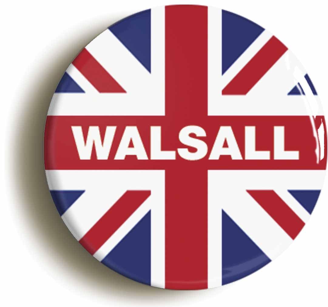 Walsall Union Jack Fridge Magnet (Circular 2inch / 50mm Diameter)