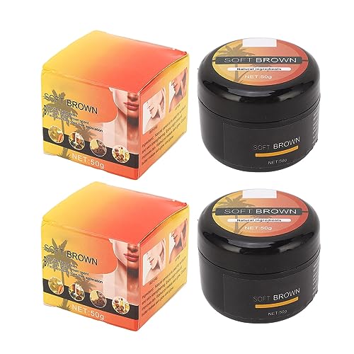 Brown Acelerador Bronceado, 2 Piezas 50 G crema aceleradora de bronceado para solárium, crema aceleradora de bronceado intensa, suave y marrón, logra un bronceado natural con ingredientes naturales