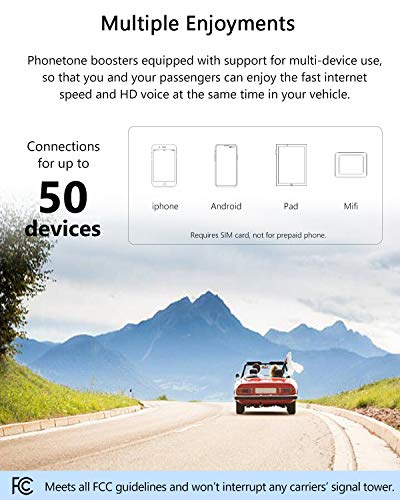 Cell Phone Signal Booster for Car, Truck and SUV - Enhance 4G Data and Volte for Verizon, AT&T and T-Mobile - Dual 700MHz Band 12/13/17 Cellular Repeater Antenna Kit for Small Vehicle. - Thumbnail 5