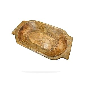 Carved Wooden Dough Bowl Primitive Wood Trencher Tray Rustic Home Decor 9 34 IRP 13 Wood Stand Natural Touch Mmexican Handmade Farmhouse Antique Rustic Cozy Art Vintage Art Decor