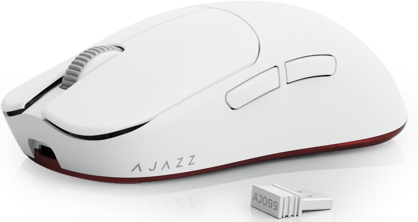 Ajazz AJ099 Superlight Wireless Gaming Mouse, Ergonomic 54g Ultra Lightweight 2.4Ghz/Wired Computer Mouse, PAW3311 12000 DPI Optical Sensor, 200Hrs Battery Programmable Buttons for Win/MAC PC Gamers Ajazz AJ099 Superlight Wireless Gaming Mouse, Ergonomic 54g Ultra Lightweight 2.4Ghz/Wired Computer Mouse, PAW3311 12000 DPI Optical Sensor, 200Hrs Battery Programmable Buttons for Win/MAC PC Gamers