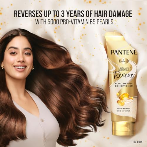Image of Pantene Bond Repair Conditioner for all 180 millilitre, with 5000 Melting Pro-Vitamin B5 Pearls, Reverses up to 3 years of hair damage, Helps rebuild broken hair bonds at molecular level