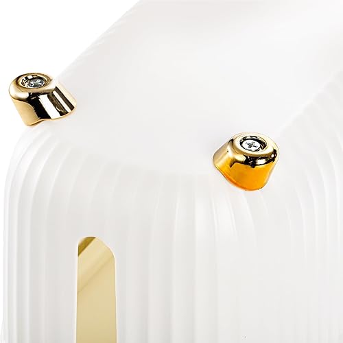 Miniatura 4 de Lyellfe Paquete de 2 cajas de organización de cables, caja organizadora de cable blanco con tapa, 13.7 pulgadas de largo x 6 pulgadas de ancho x 5