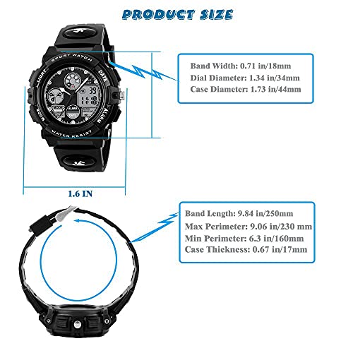 Image of PASNEW Kids Watch,Multifunction Digital Analog Watches