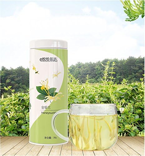 HEKUNDA Honeysuckle Tea Dried Herbal Tea 100% Natural and Organic - 30 g Chinese Flower Tea