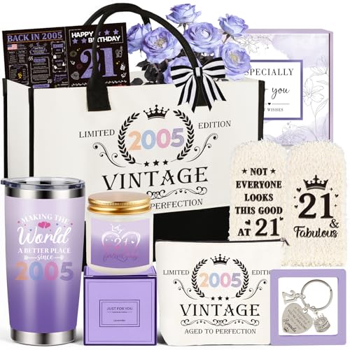 21st Birthday Gifts for Women, Vintage 2005 Happy 21st Birthday