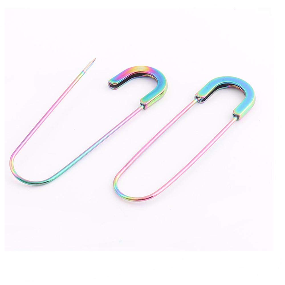 10pcs/lot 78mm Rainbow Color Large Brooch Pin Shawl pins Safety Pins Decoration for Women