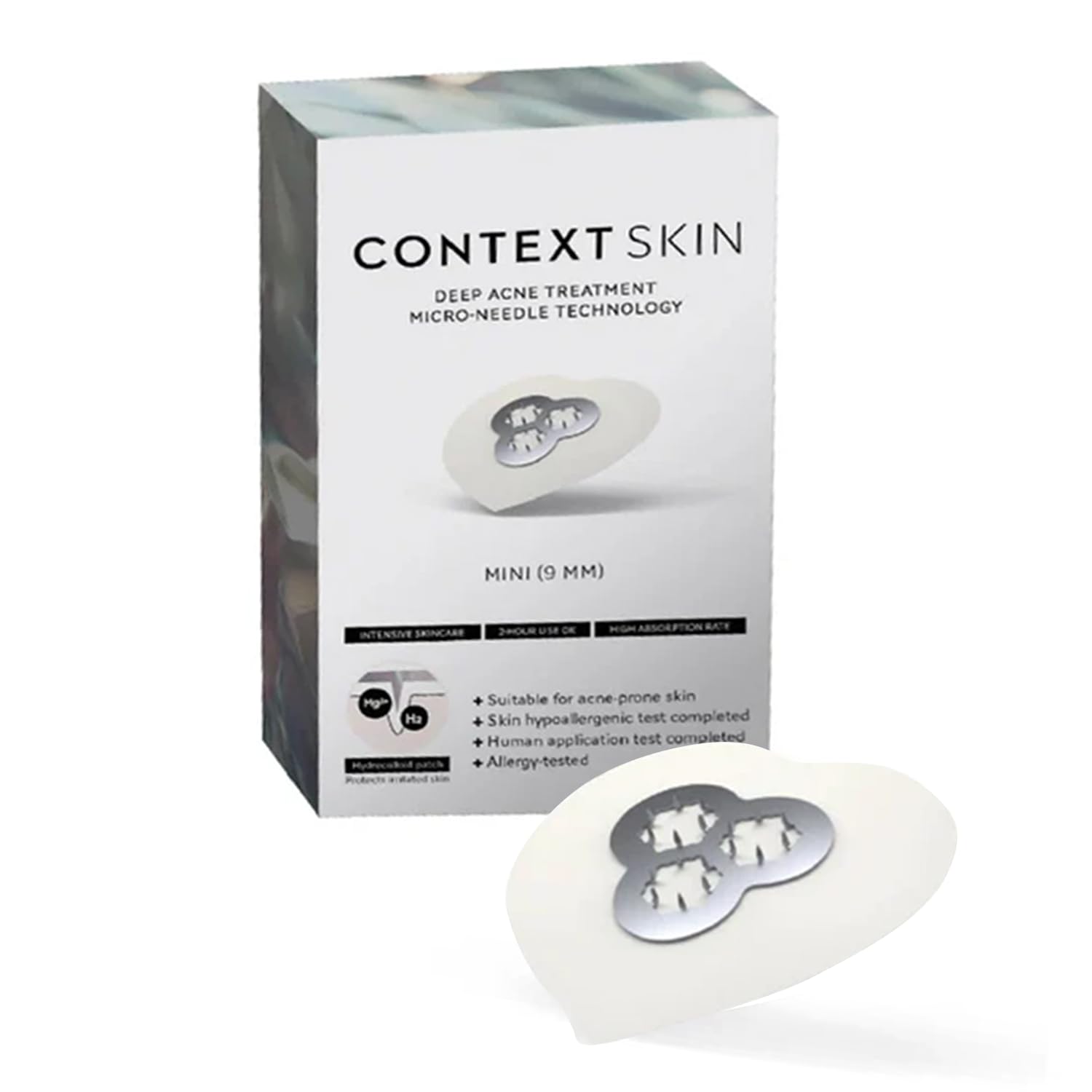 CONTEXT SKIN Invisible Pimple Patches for Face - Hydrocolloid Patches Absorb Impurities, Invisible Spot Covers for Day & Night Wear, Clear Stickers