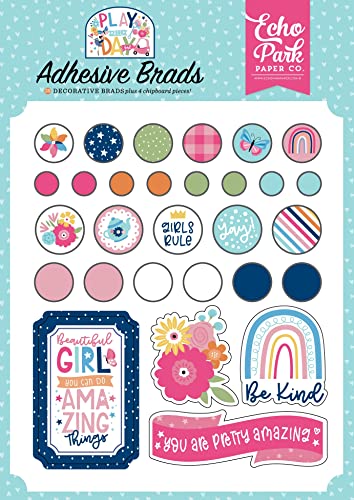 Pastel Colored Glitter Round Brads 25pc Paper Fasteners