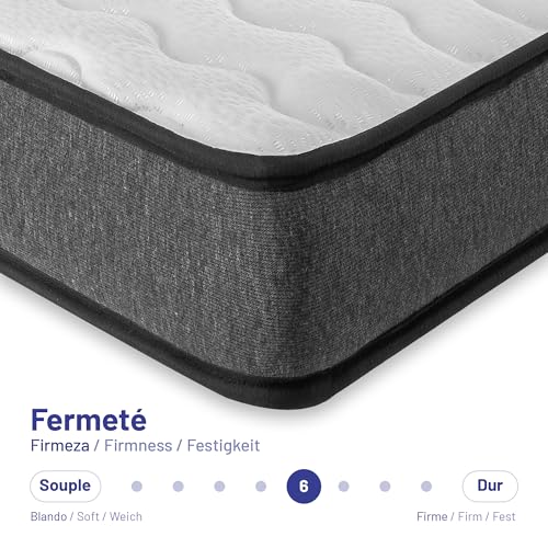 Naturalex - Titanium - Matratze 80x190 cm - Pack x2 - Kaltschaummatratze 15 cm Hoch - H2 - Oeko-tex Zertifiziert - Latex Blue 7 Zonen – Bild 7