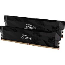 Crucial Pro DDR5 RAM 32GB Kit 2x16GB 6400MHz CL32 Gaming PC Memory Intel XMP 3.0 / AMD Expo Black - CP2K16G64C32U5B