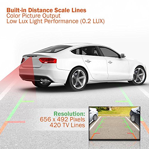 Image of Pyle Compact Vehicle Backup Camera - Slim Bar Cam Size Tilt Adjustable Lens Angle w / Night Vision Illumination and IP-67 Waterproof for Front or Mounted Above the Rear License Plate - PLCM2710