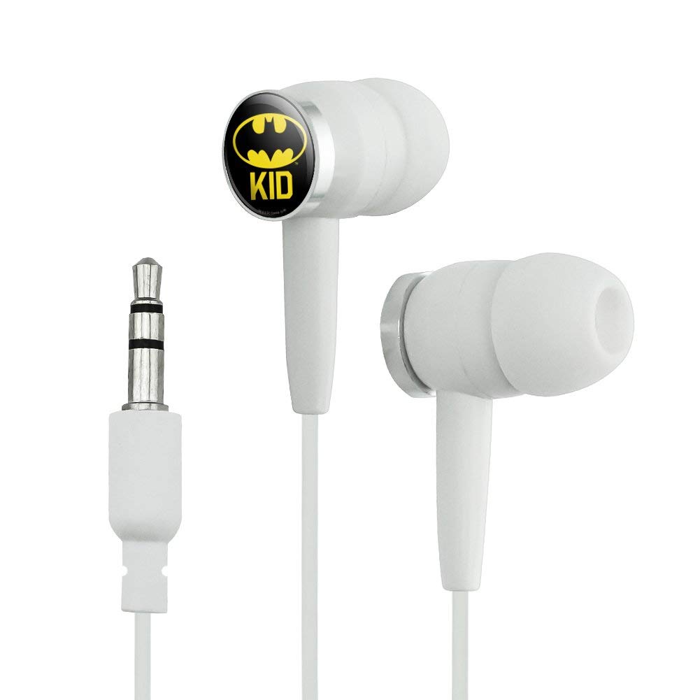 GRAPHICS & MORE Batman Bat Kid Shield Logo Novelty in-Ear Earbud Headphones