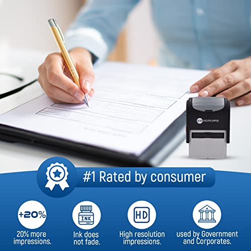 Copy Stamp Self Inking Red -Red Ink- Office Stamps Self Inking Advanced Technology Designed For Business And Personal Use By Executive Supplies #TOP1
