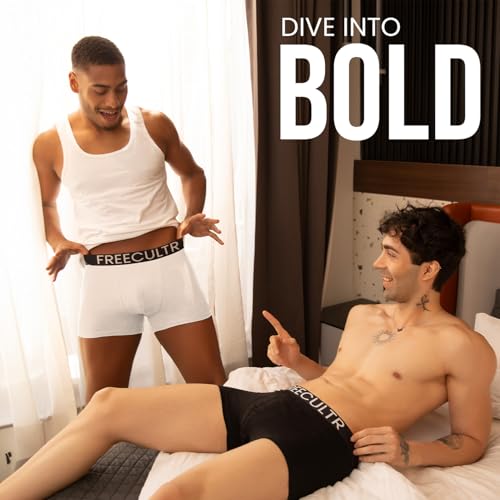 Image of Freecultr Organic Cotton Elastane Stretch Underwear for Men Breathable Comfortable Trunks Innerwear Sweat Absorbing Undergarments with Ultrasoft Waistband
