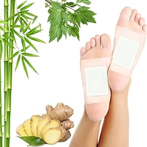 Lymphatic Drainage Ginger Foot Pads 50 Pads – Ginger Oil Foot Patches Deep Cleansing Sleep Aids Relieve Stress and Fatigue Improve Sleep Quality