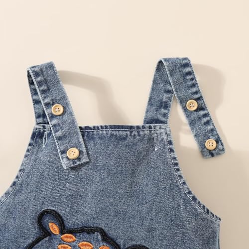 Image of Baby Boy Summer Clothes Toddler Boys Outfits Short Sleeve T-Shirt Cute Cartoon Jumpsuit Overalls 12 Months-4T