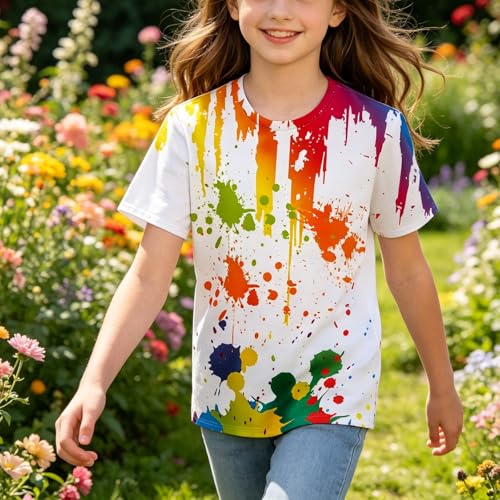 Image of LAIDIPAS Boys Girls 3D Graphic T-Shirt Short Sleeve Tops Tees 6-16 Years