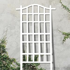 Dura-Trel Melrose 35 x 75 Inch Indoor Outdoor Garden Trellis Plant Support for Vines and Climbing Plants, Flowers, and Vegetables, White Dura Trel Melrose 35 x 75 Inch Indoor Outdoor Garden Trellis Plant Support for Vines and Climbing Plants Flowers and Vegetables White