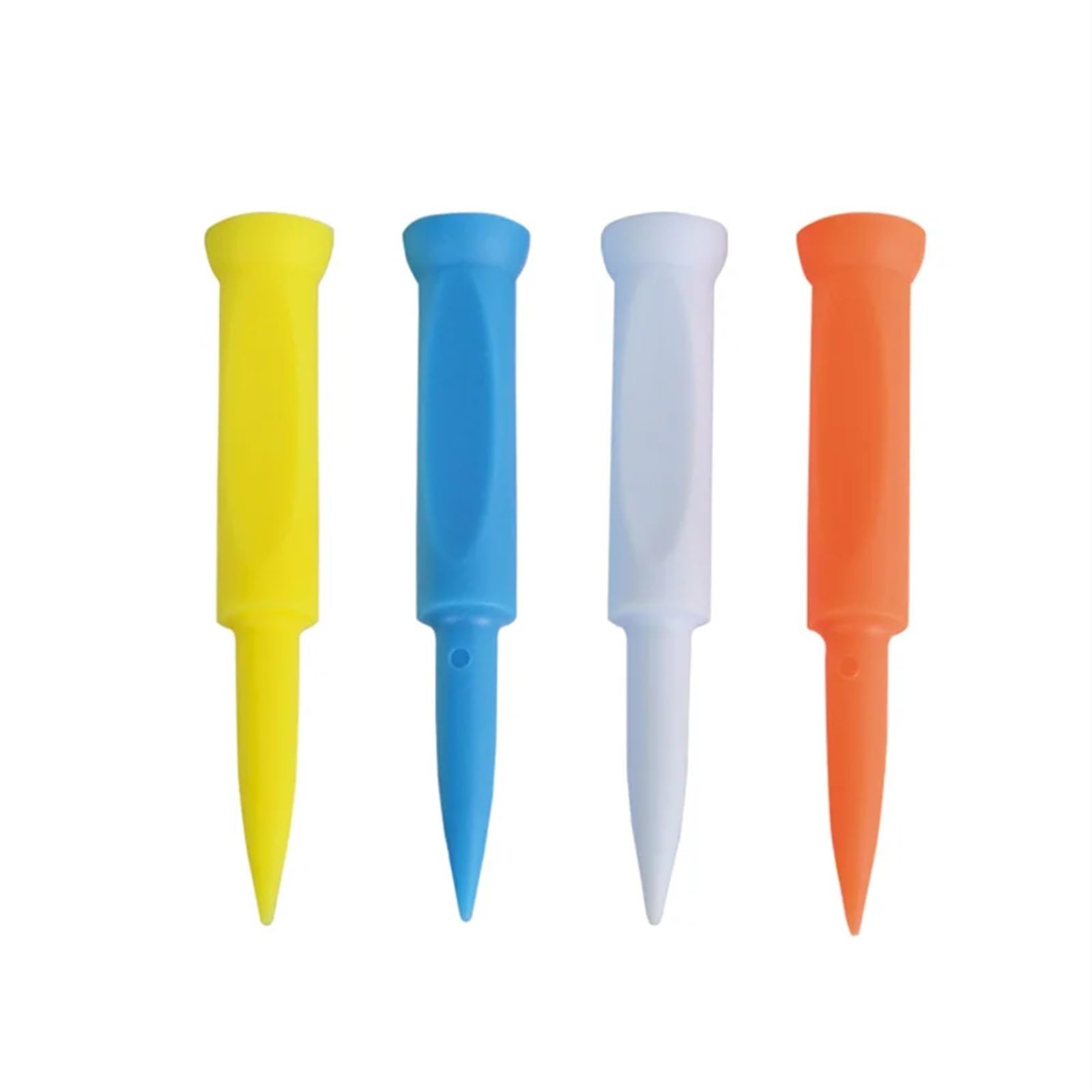 Golf Tee 20 Teile/Satz Tragbare Golf-Tees Kunststoff 70mm Vier Farbe Lange Tee Golf Praxis Training Zubehör for Golf Praxis FüR Einen Idealen Abschlag