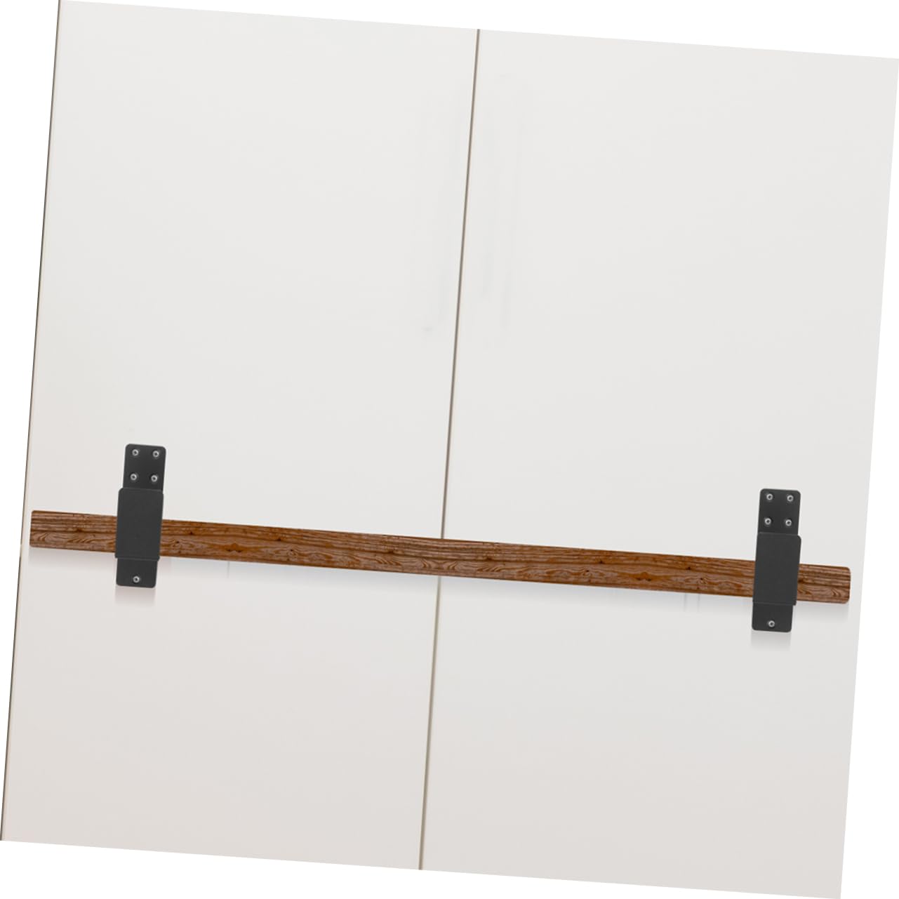 POPETPOP Supports de Barre de Sécurité pour Porte de Grange en Acier, Design Épaissi, 4 Pièces, pour Portail de Clôture et Entrepôt
