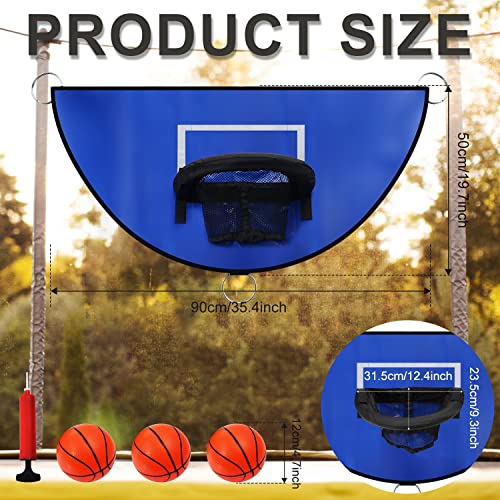 Trampolin Basketballkorb, Abreißrand zum Eintauchen TrampolinBasketballaufsatz mit Mini Basketbällen TrampolinZubehör für Kinder Erwachsene Innen und Außenbereich